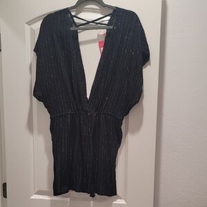 Women's Swim Coverup with Subtle Stripes